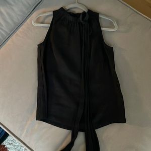 Ann Taylor Black Bow Blouse